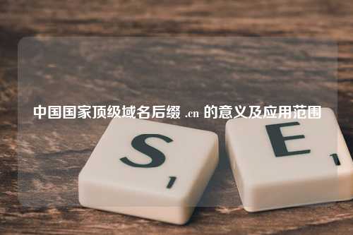 中国国家顶级域名后缀 .cn 的意义及应用范围